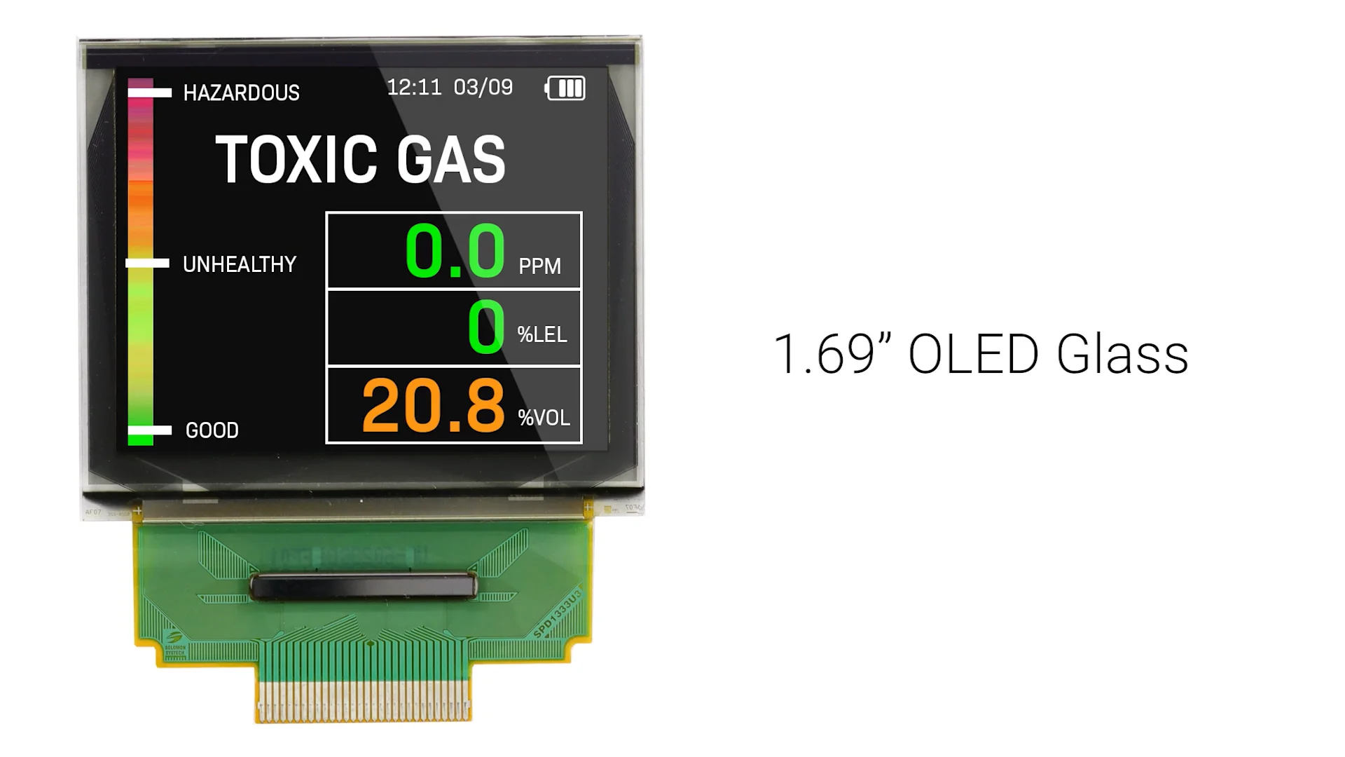 1.69 inch Full Color OLED Glass