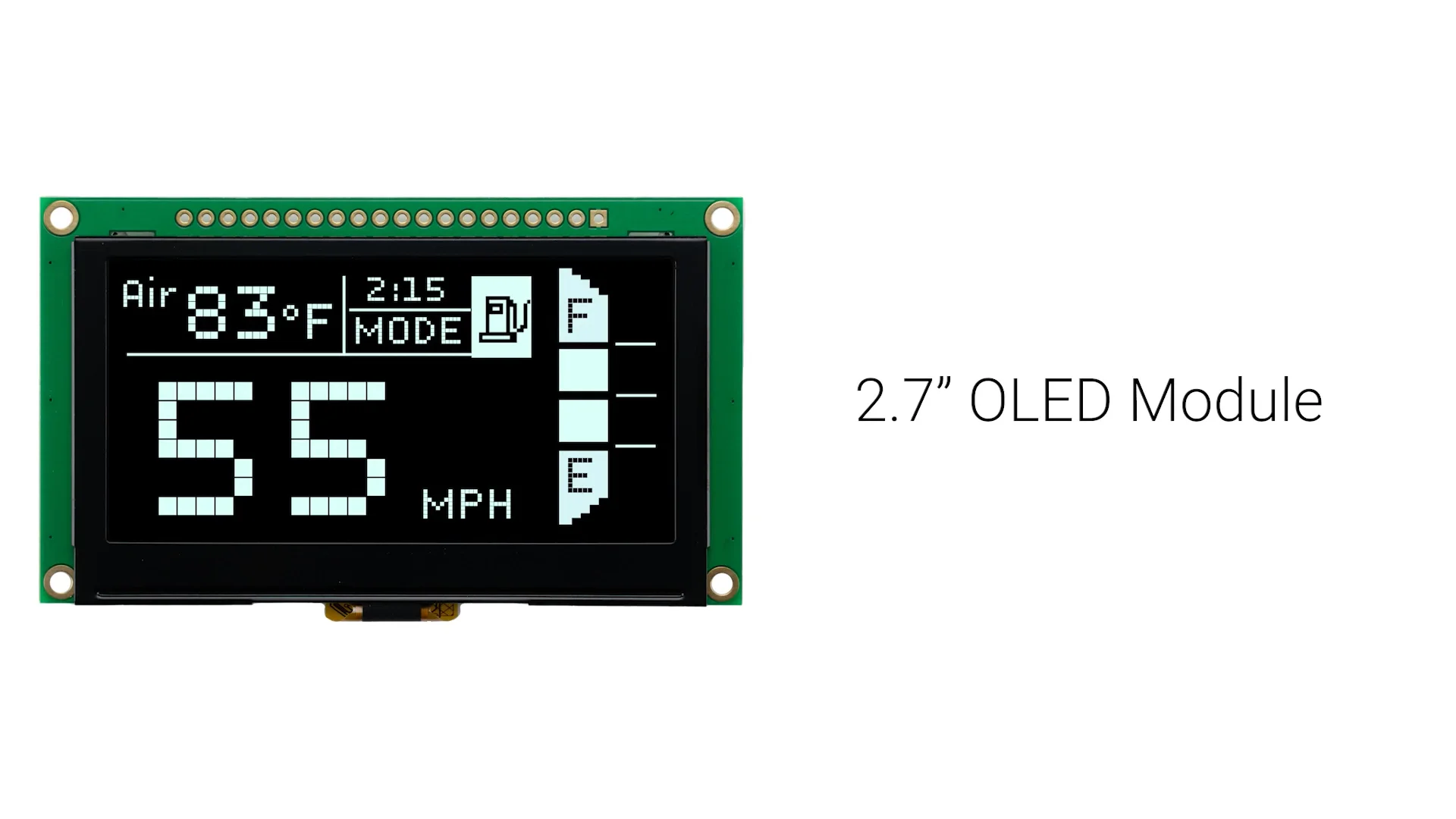 2.7 inch White Graphic OLED Module