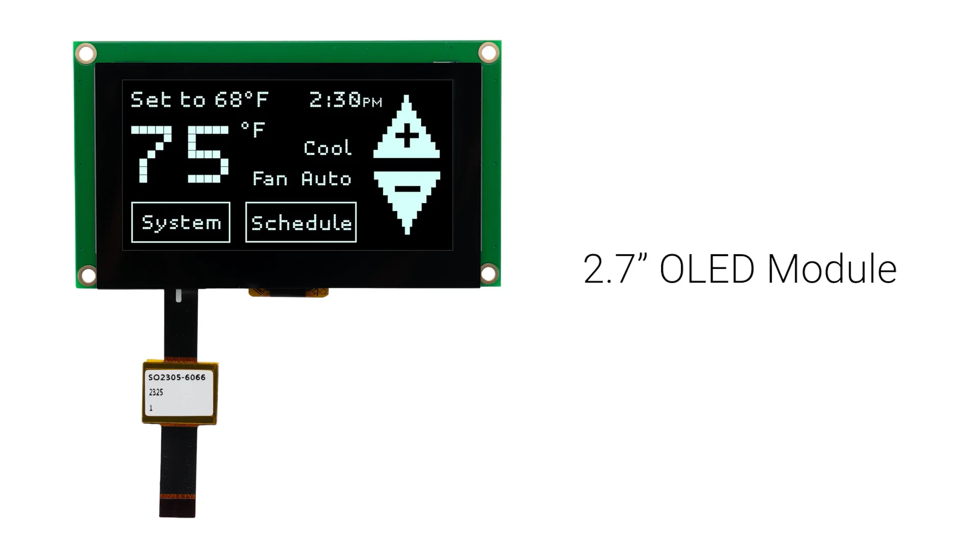 2.7 inch White Graphic OLED Module with Capacitive Touchscreen +