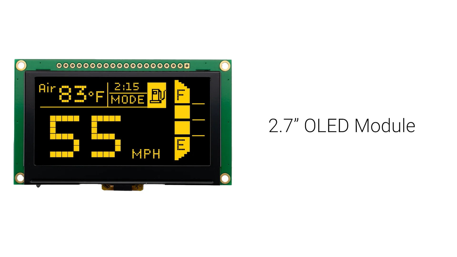 2.7인치 노란색 그래픽 OLED 모듈