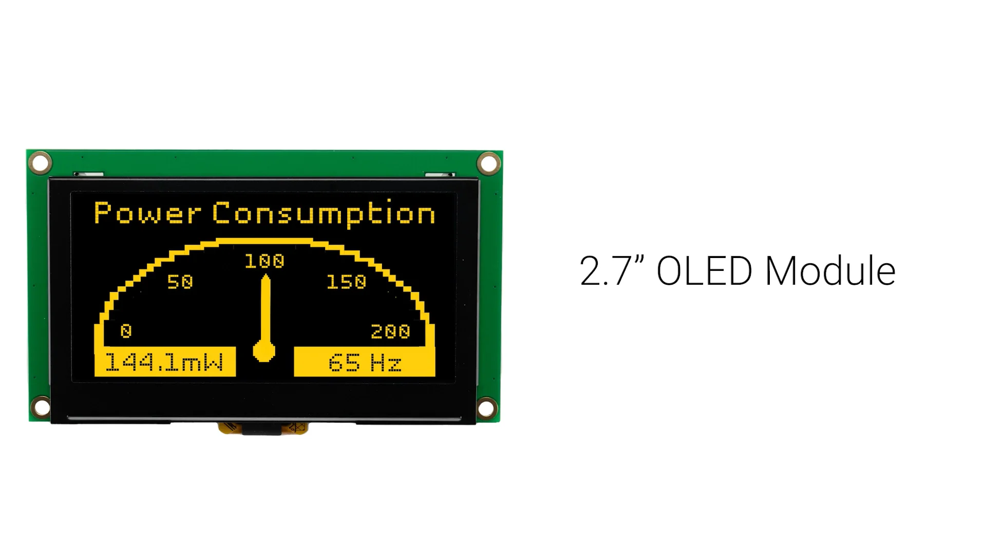 2.7 inch Yellow Graphic OLED Module with Molex Connector