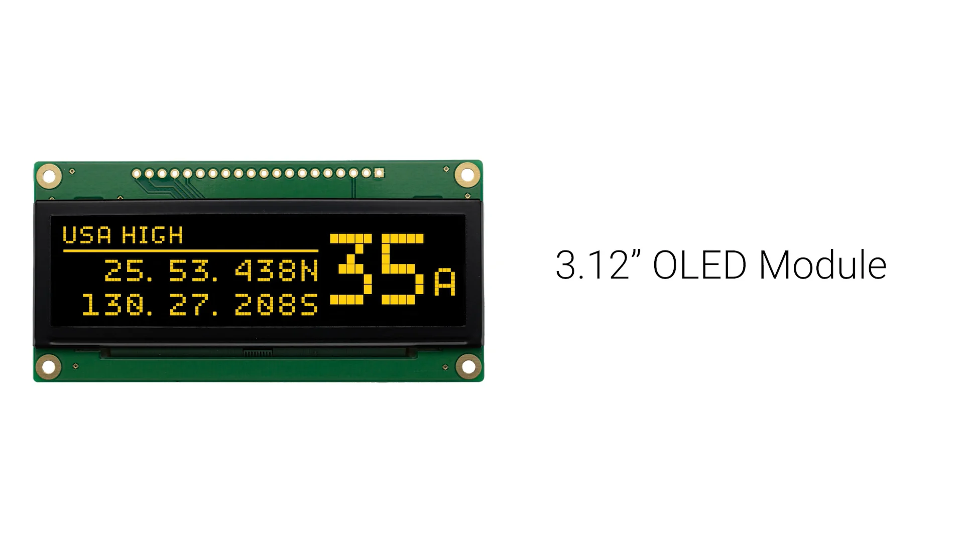 3.12インチイエローグラフィック有機ELモジュール