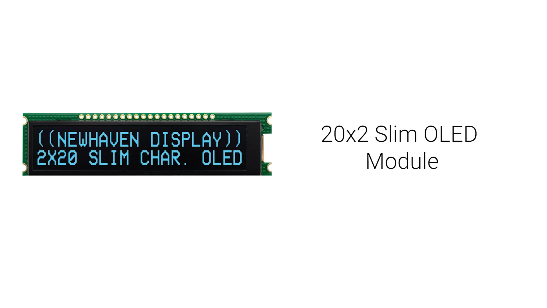 Blue 20x2 Character Slim OLED Module