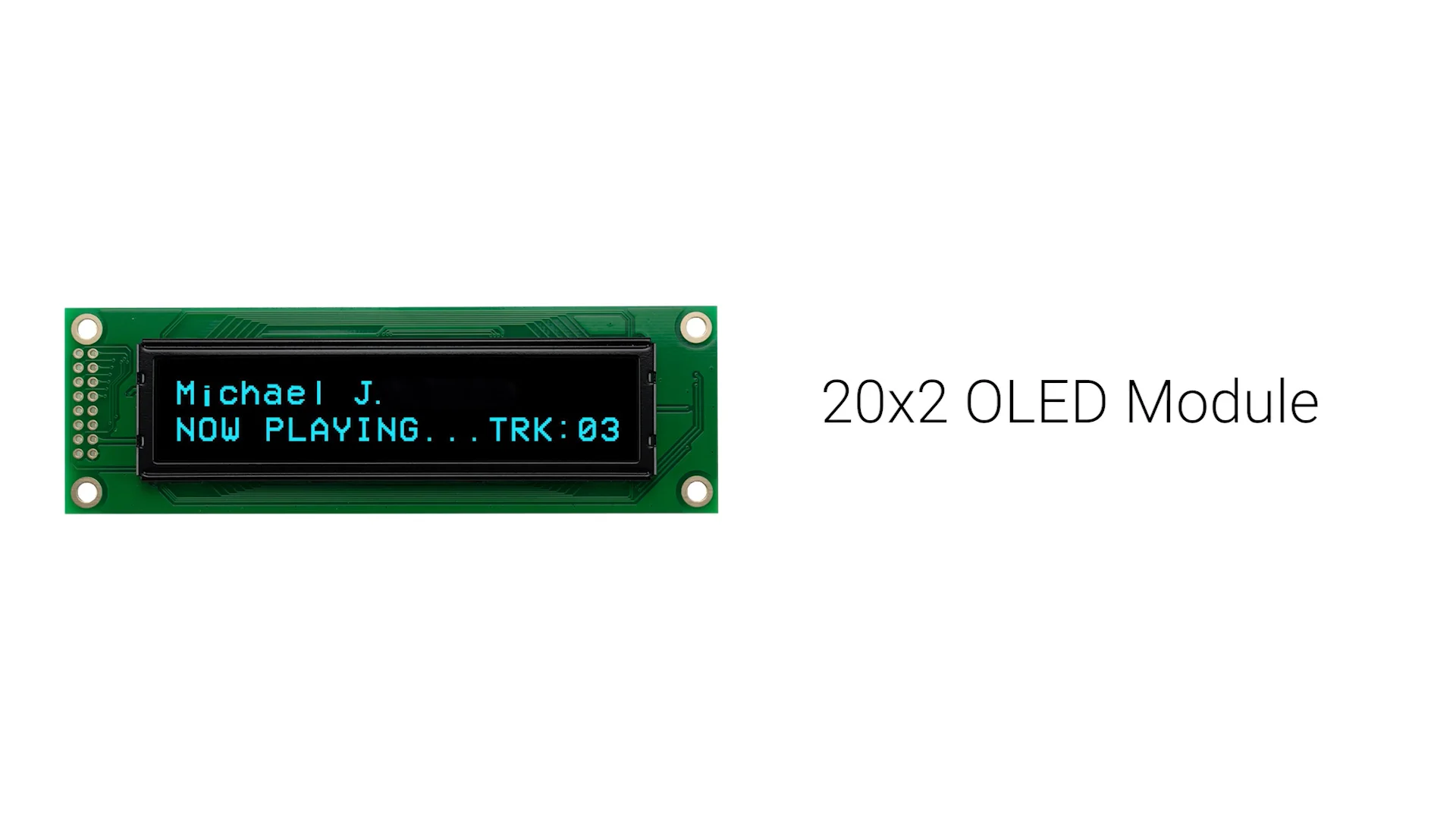 Blue 20x2 Character OLED Module