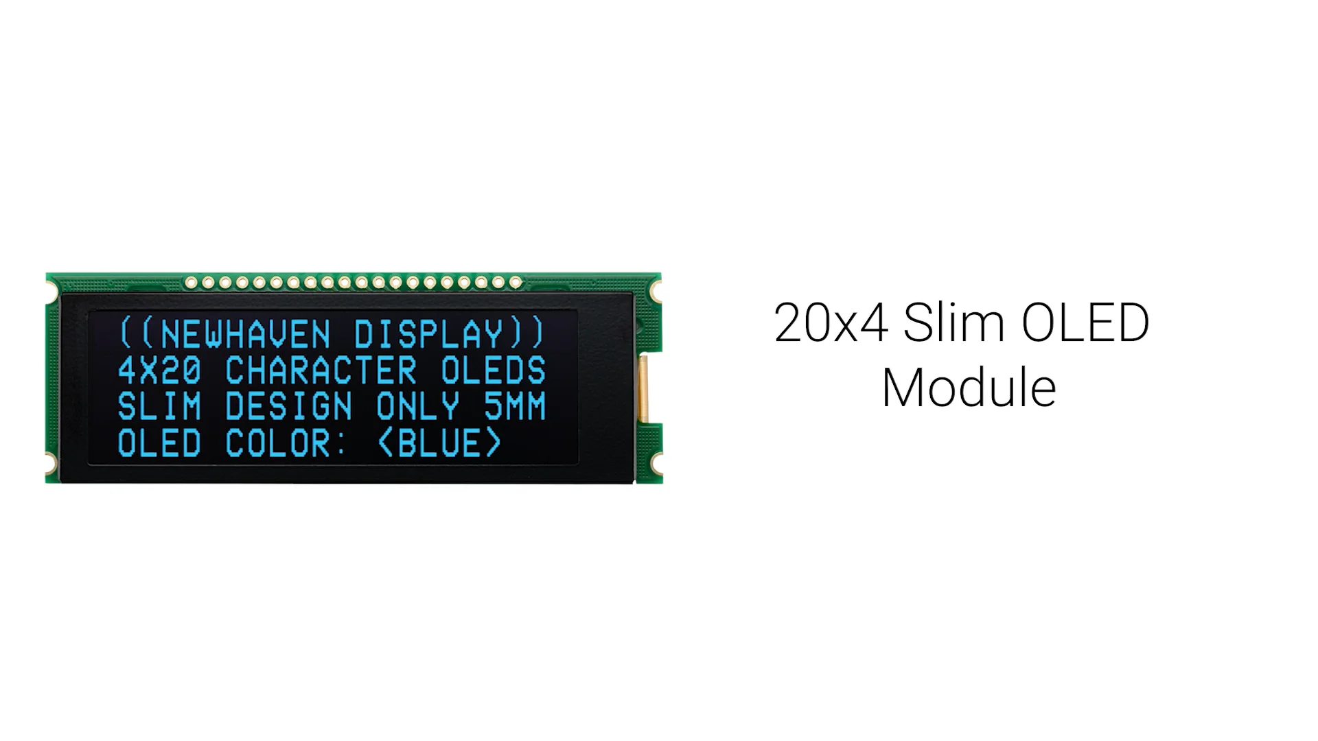 Blue 20x4 Character Slim OLED Module