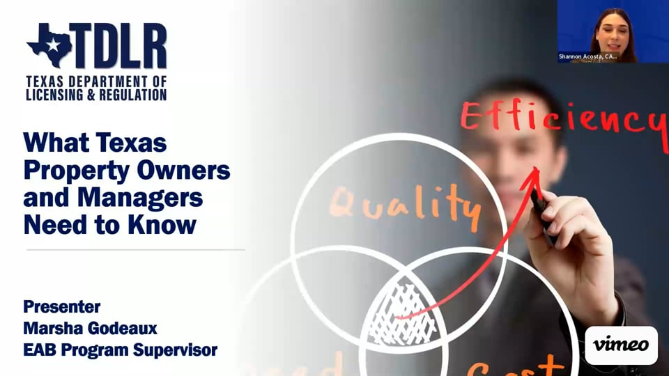 Texas BOMA Webinar: Understanding TDLR's Updated Architectural Barriers Registration Requirements