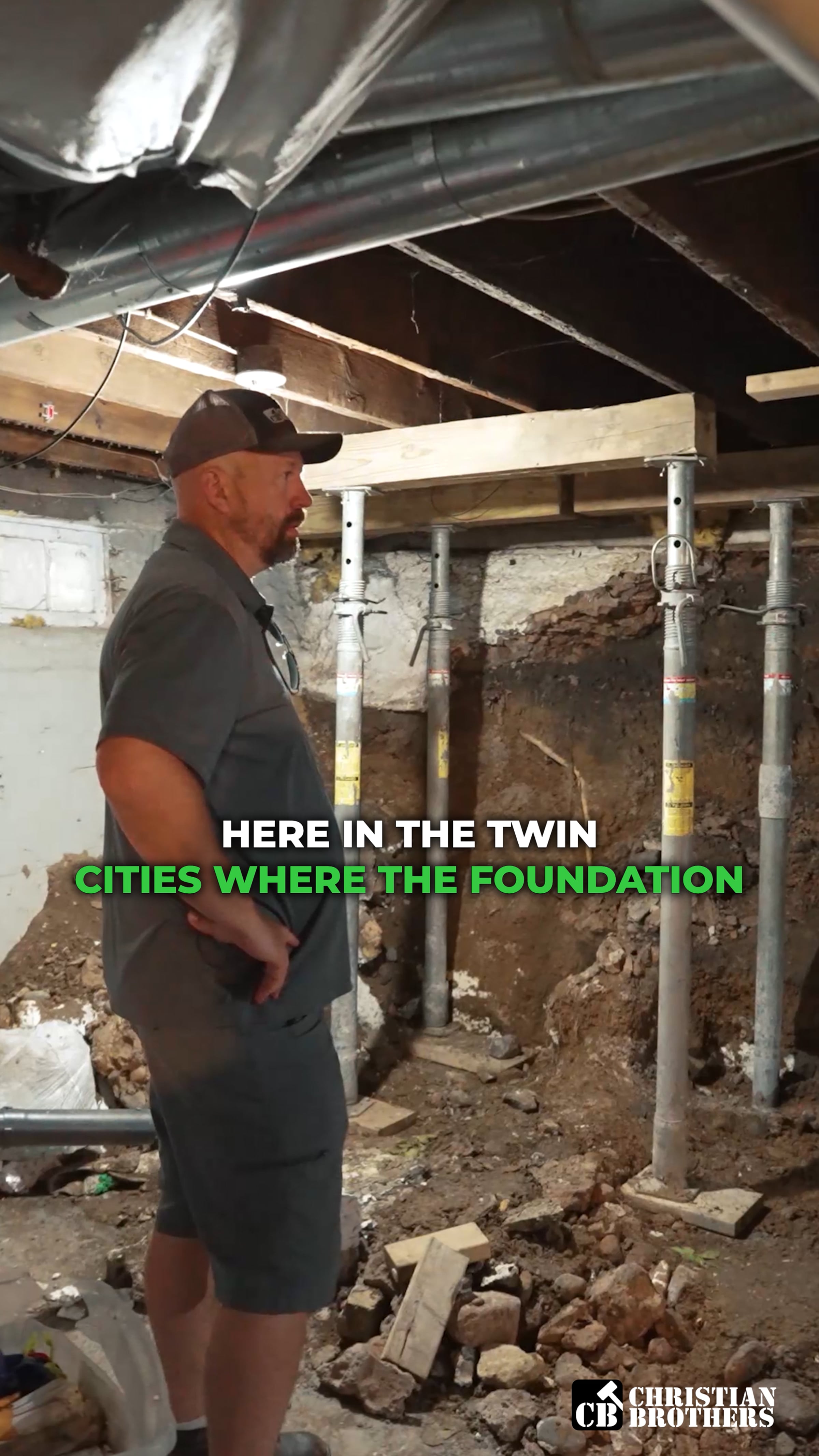 Collapsed Foundation Wall Repair How We Lifted a House & Rebuilt It ...