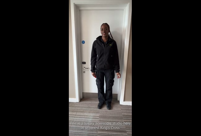 Video 1: super long desk and two big windows