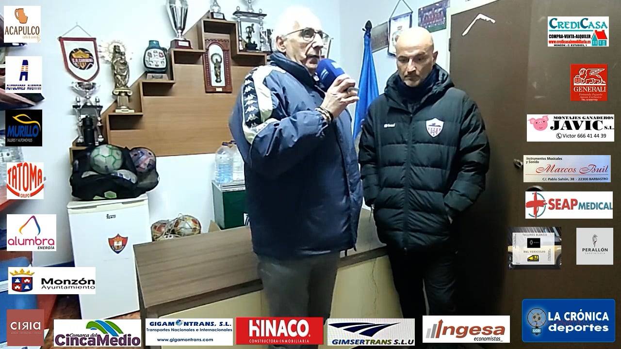 ISMAEL MARIANI (Entrenador Monzón) Cariñena 2-3 At.Monzón Alumbra / J 20 / 3ª RFEF