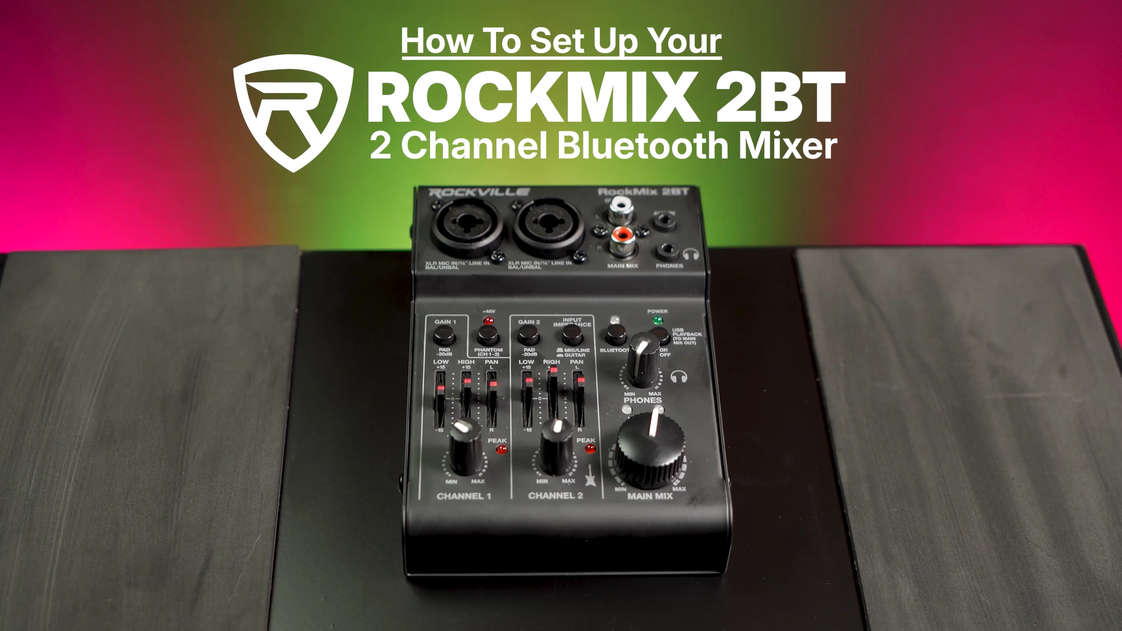 ROCKMIX 2BT: How To Set Up & Use – Rockville Audio
