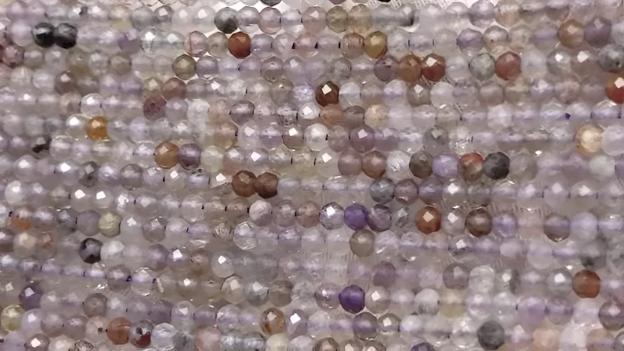 カコクセナイトインクォーツ 極小ラウンドカット2～2.5mm アメジスト