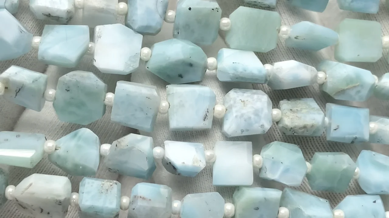 ラリマー タンブルカット 1連｜天然石ビーズの卸問屋・通販ケンケン