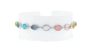 Pastel Multi-Gemstone Bracelet in Sterling Silver