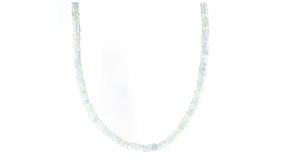 4-4.5mm Opal Bead Necklace with 14kt Yellow Gold Magnetic Clasp