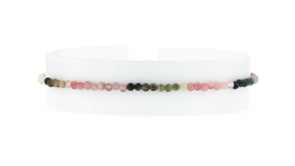 13.00 ct. t.w. Multicolored Tourmaline Bead Anklet in 18kt Gold Over Sterling