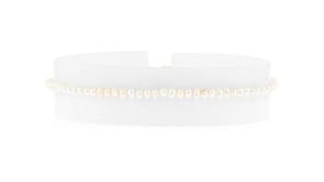 3-4mm Cultured Pearl Anklet in 18kt Gold Over Sterling