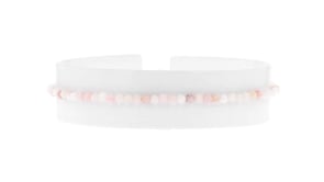 3-3.5mm Pink Opal Bead Anklet in 18kt Gold Over Sterling