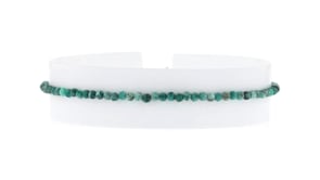 3-3.5mm Turquoise Bead Anklet in 18kt Gold Over Sterling