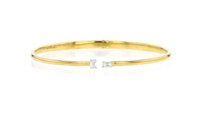 .25 ct. t.w. Lab-Grown Diamond Cuff Bracelet in 18kt Gold Over Sterling