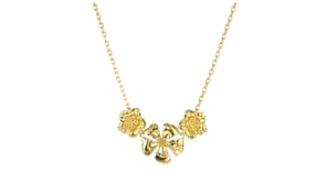 Italian 10kt Yellow Gold Flower Necklace