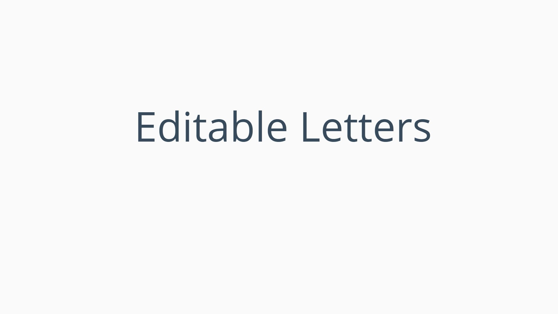 Editable Letters