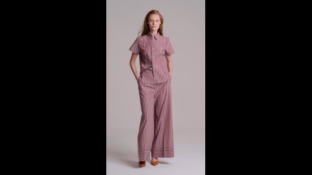 Camisa Tricoline Listrada Vivian