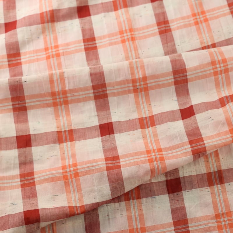 Vidéo: Toile de coton – Carreaux terracotta & orange