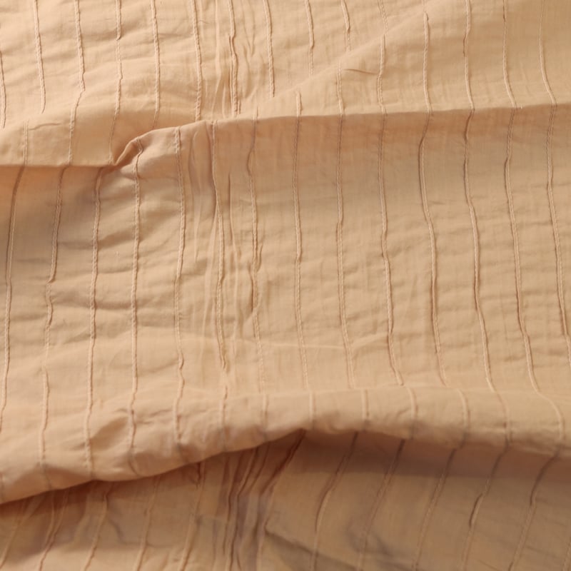 Vidéo: Voile 100% coton – Rayure cousue beige