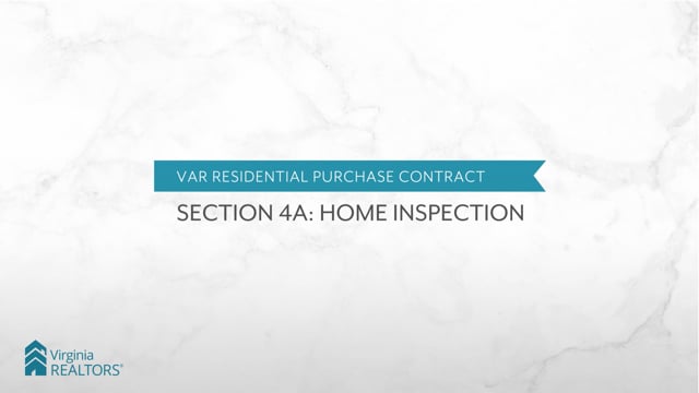 Section 4A: Home Inspection