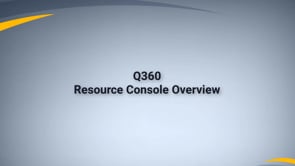 Resource Console Overview