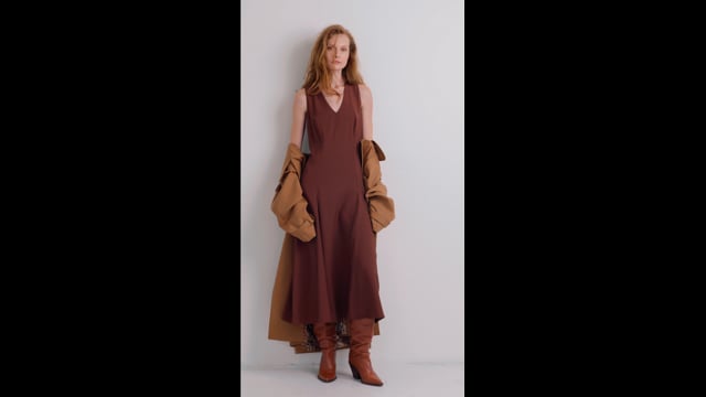 Vestido Amplo Marrom Debora