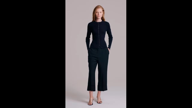 Cardigan Com Botões Preto Lisa
