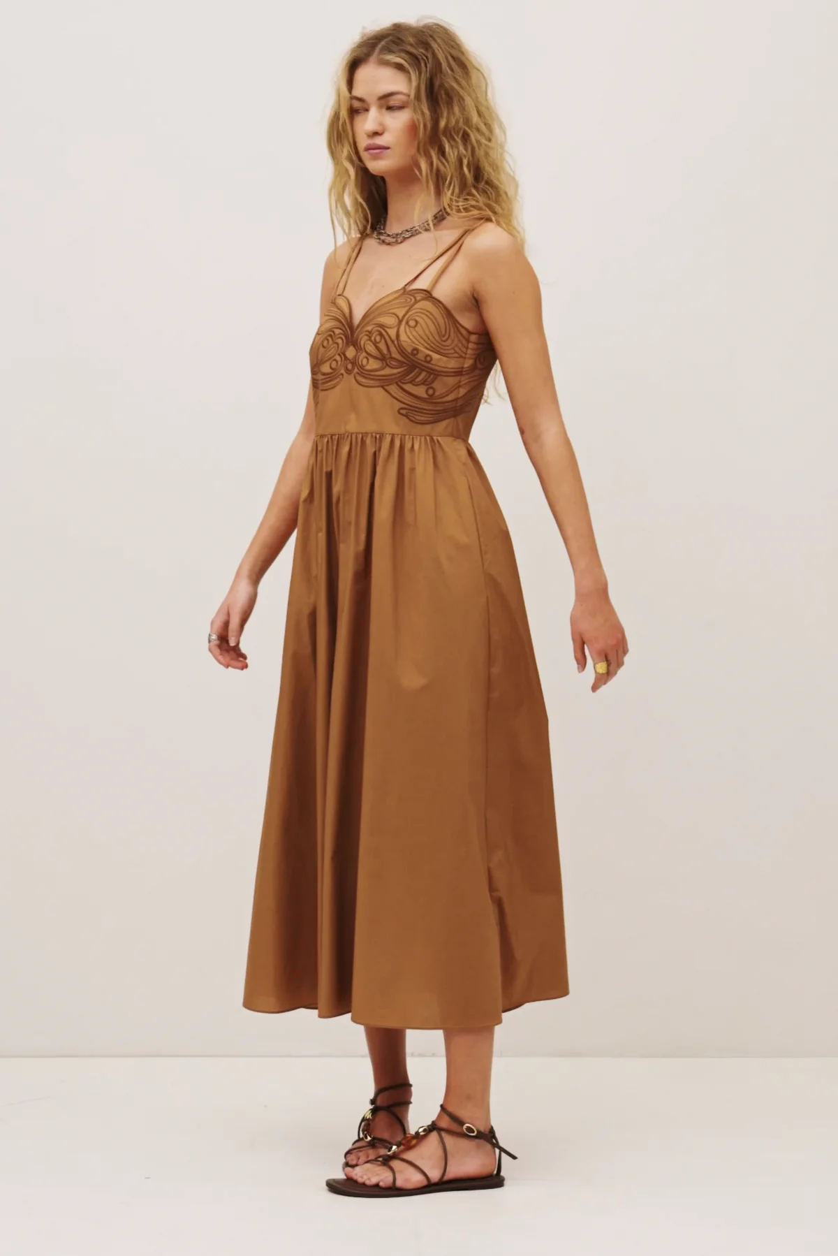 ba&sh - Dress Romi for Woman - Brown - Cotton- Size S