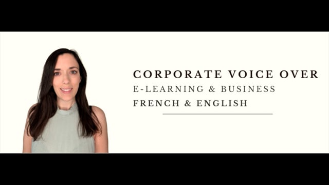 record a professional Corporate Voice Over - French & English