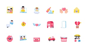 Animated Valentine Day Icons, an Outline Icon by Prosymbols (Thumbnail 4 of 4)