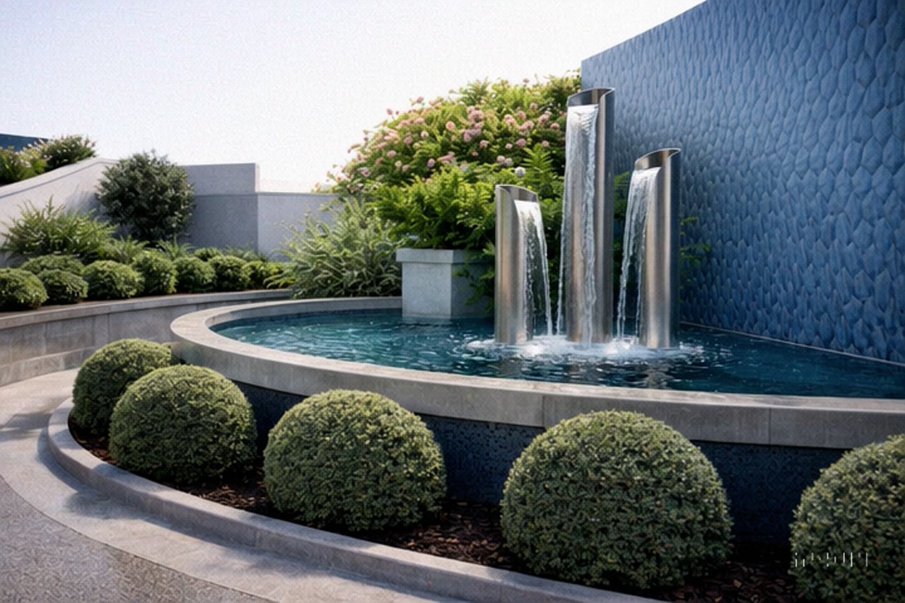 Trio Pillar Fountain