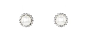 Gabriel Designs 6-6.5mm Cultured Pearl and Sterling Silver Beaded Earrings