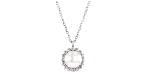 Gabriel Designs 7mm Cultured Pearl and Sterling Silver Beaded Pendant Necklace