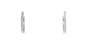 Gabriel Designs Sterling Silver Beaded Hoop Earrings