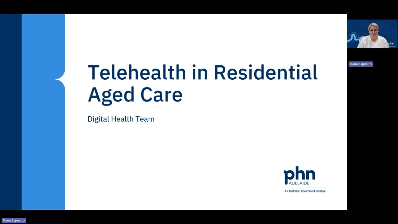 Telehealth in Residential Aged Care Update Webinar Recording