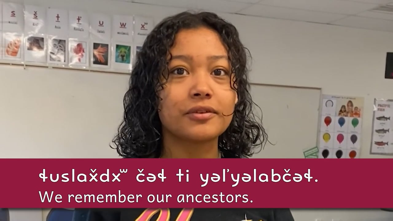 Video thumbnail for Language students honor Veterans in Lushootseed