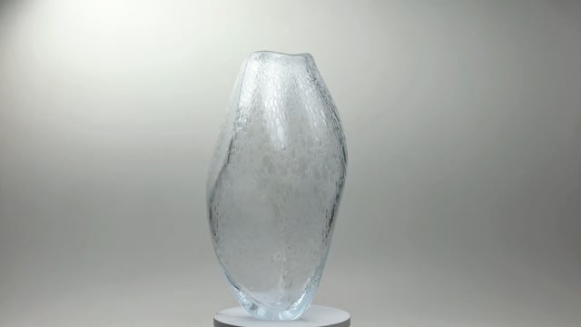 Vaso Alto Roca com bolhas Transparente