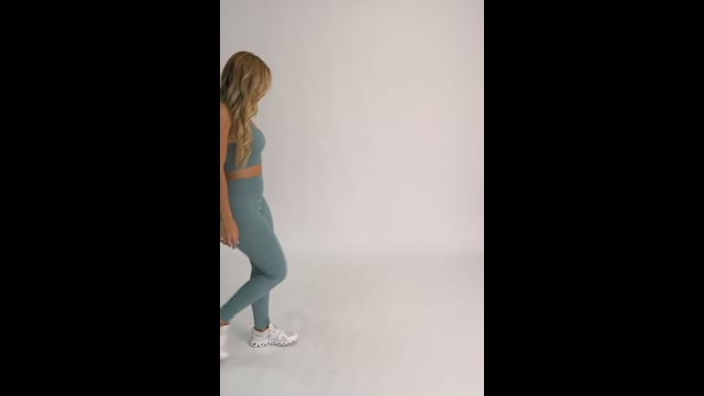 Top Fitness Com Zíper Azul Canelado Bold
