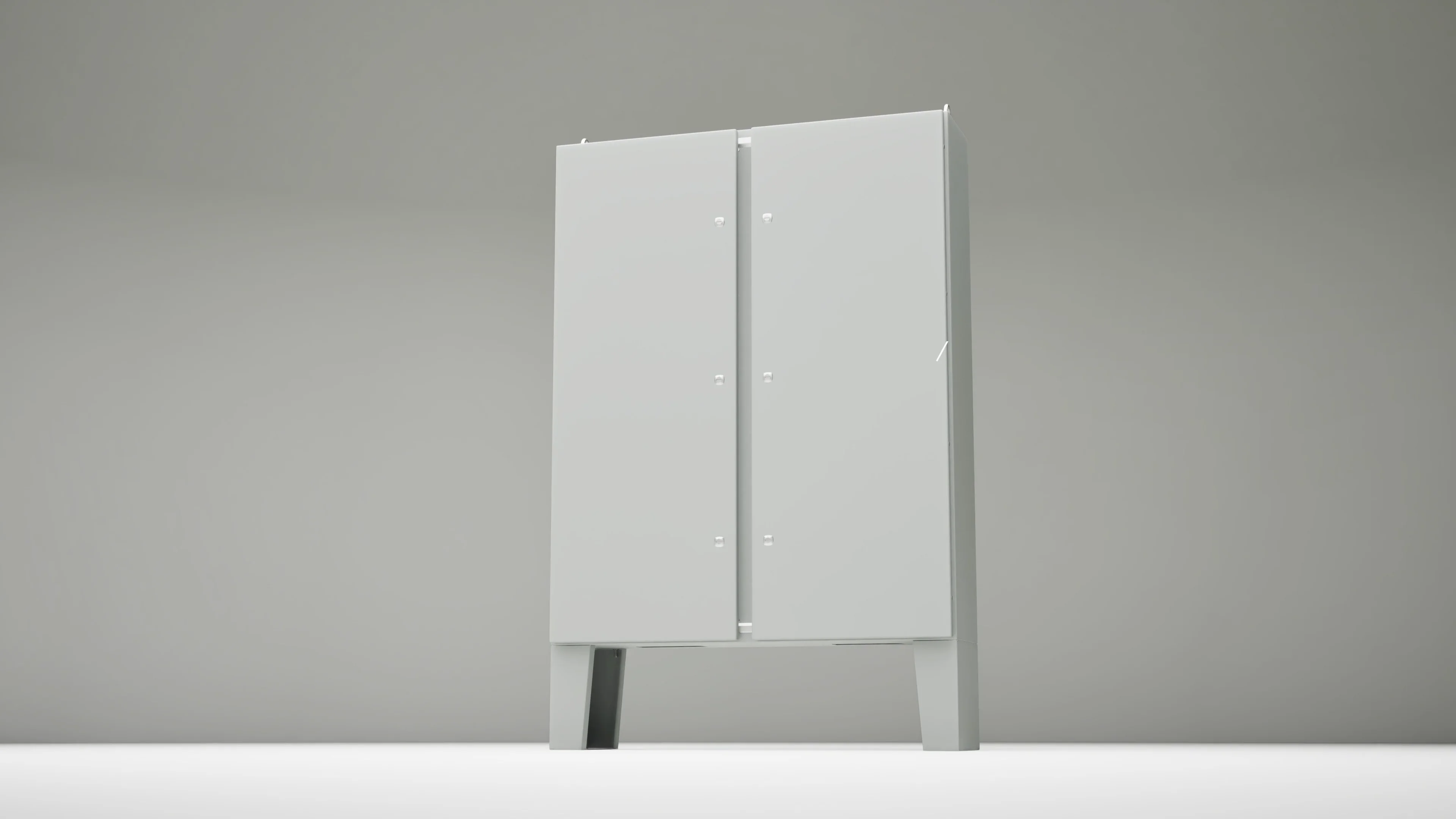 esu出品　纏め売り④ Type 4X | Stainless steel double door cabinet with central post