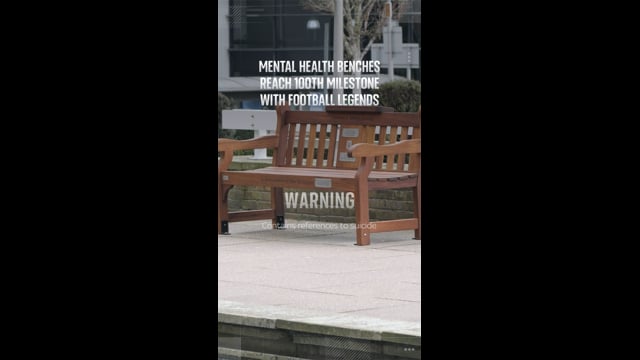 VERTICAL VIDEO: Mental health benches reach 100th milestone with Spurs legends