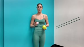 Glute Smash with ball against wall with and without leg movement