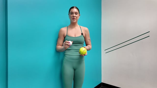 Glute Smash with ball against wall with and without leg movement