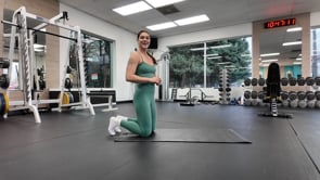 Prone hip smash (lacrosse ball)