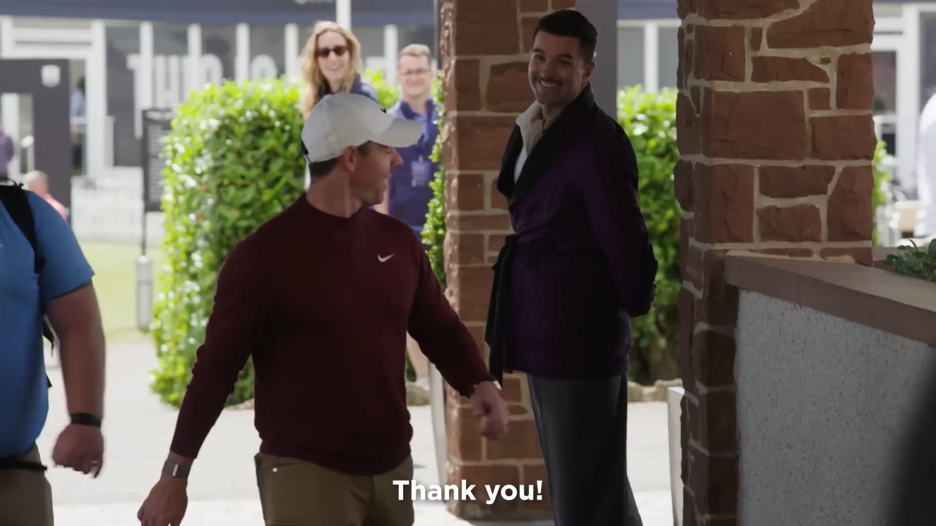 Troy Hawke greets the World's best golfers