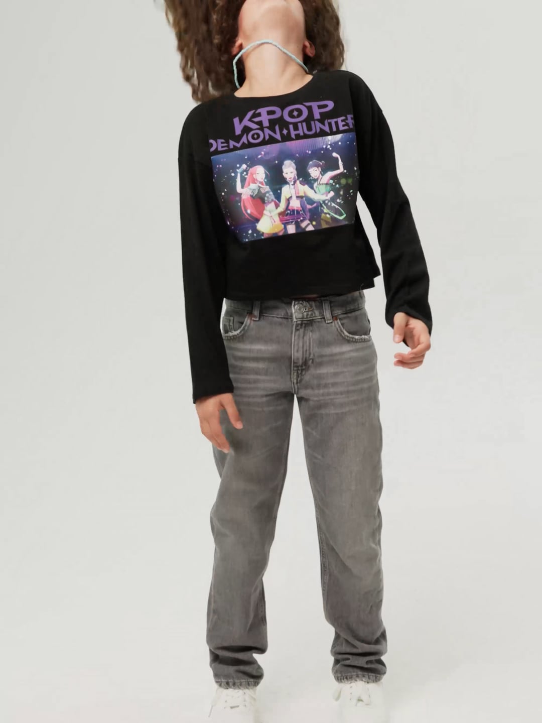 חולצת קרופ ארוכה K-POP